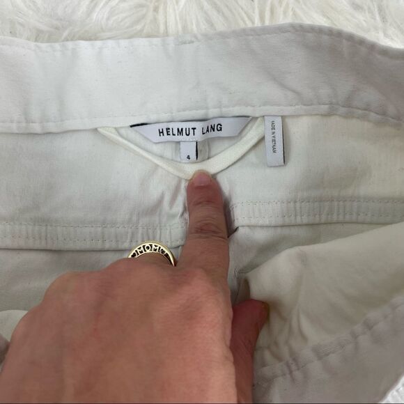 Helmut Lang White Casual Straight Leg Pants - Picture 6 of 9